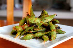 edamame on a plate